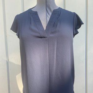 J Crew Women's Navy Blue Short Sleeve Blouse